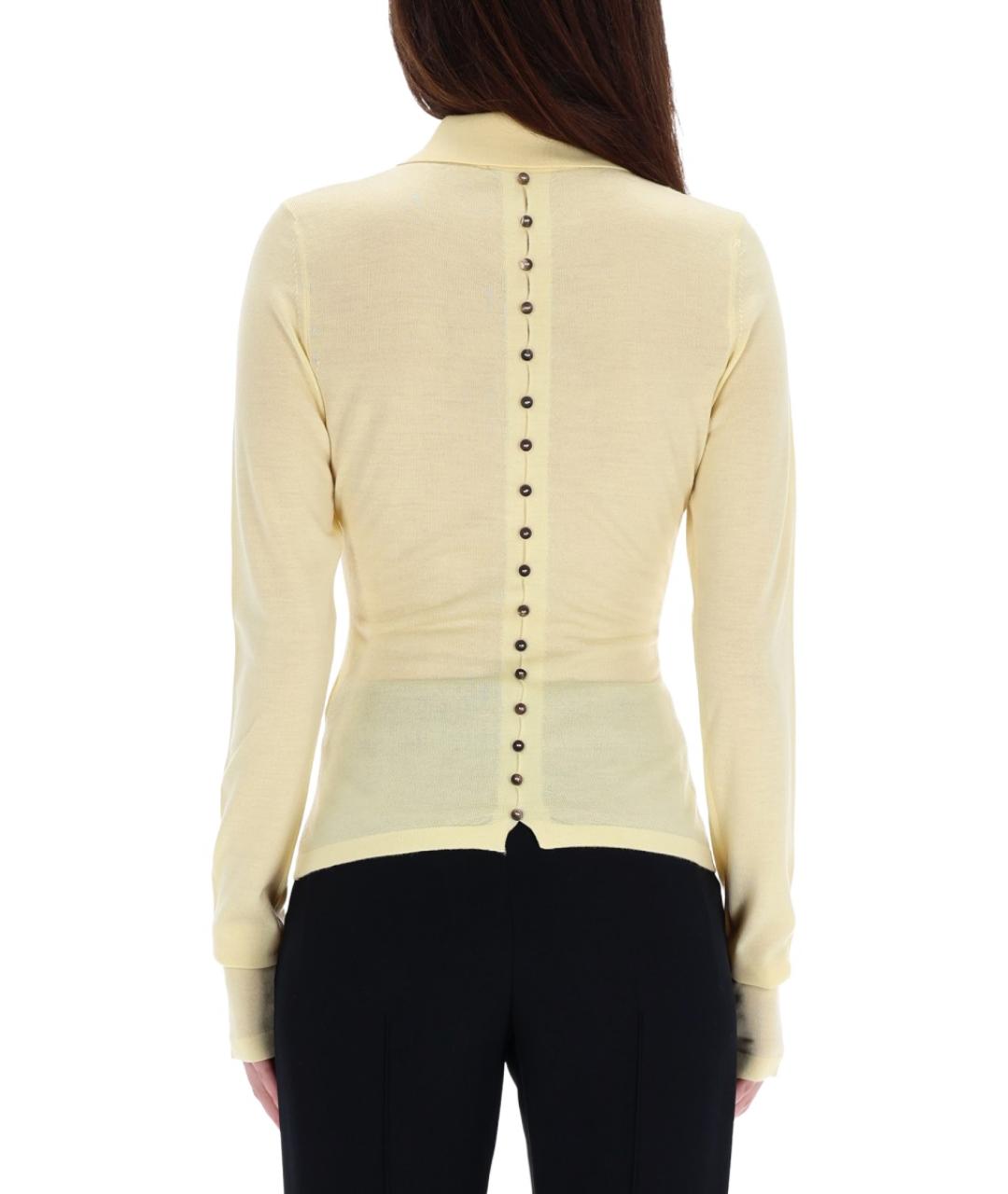 JACQUEMUS Желтый шерстяной джемпер / свитер, фото 4