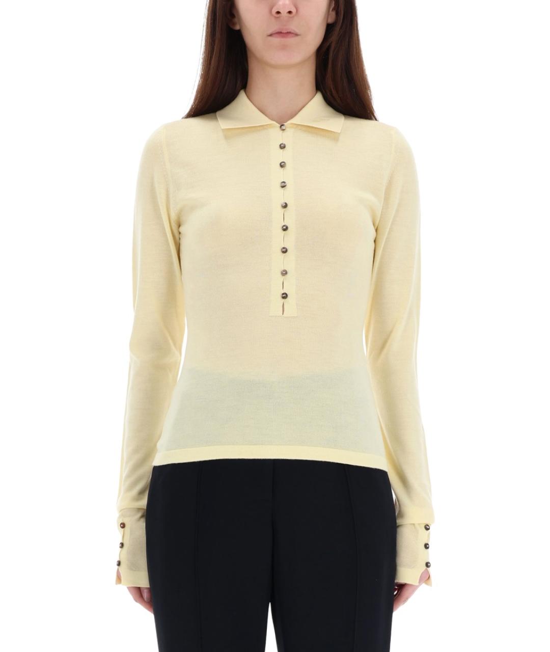 JACQUEMUS Желтый шерстяной джемпер / свитер, фото 2