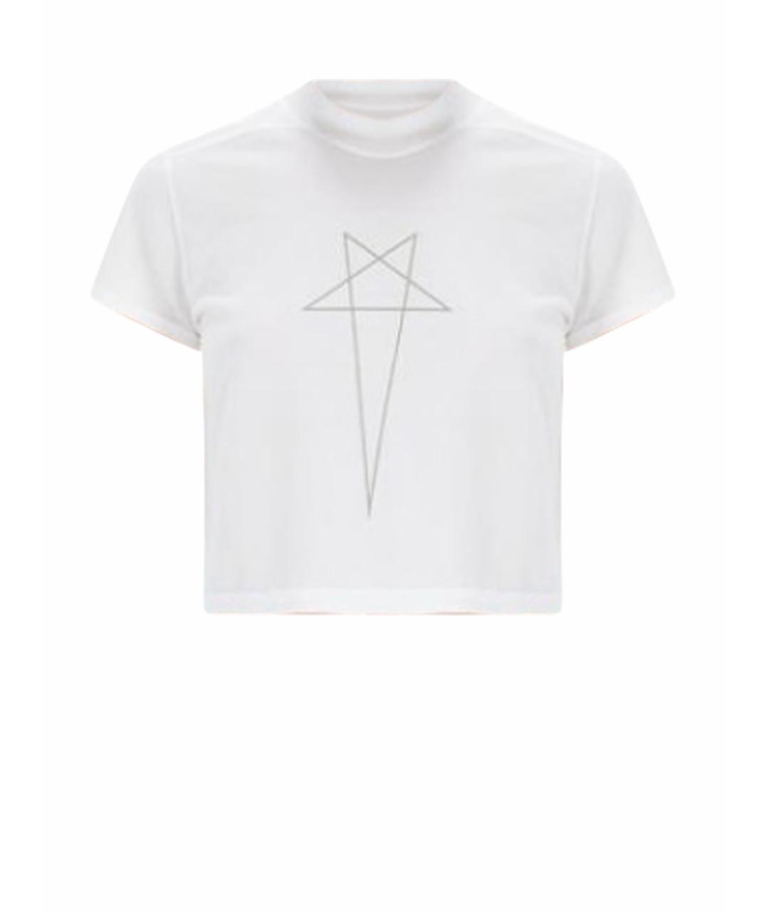 RICK OWENS DRKSHDW Белая хлопковая футболка, фото 1