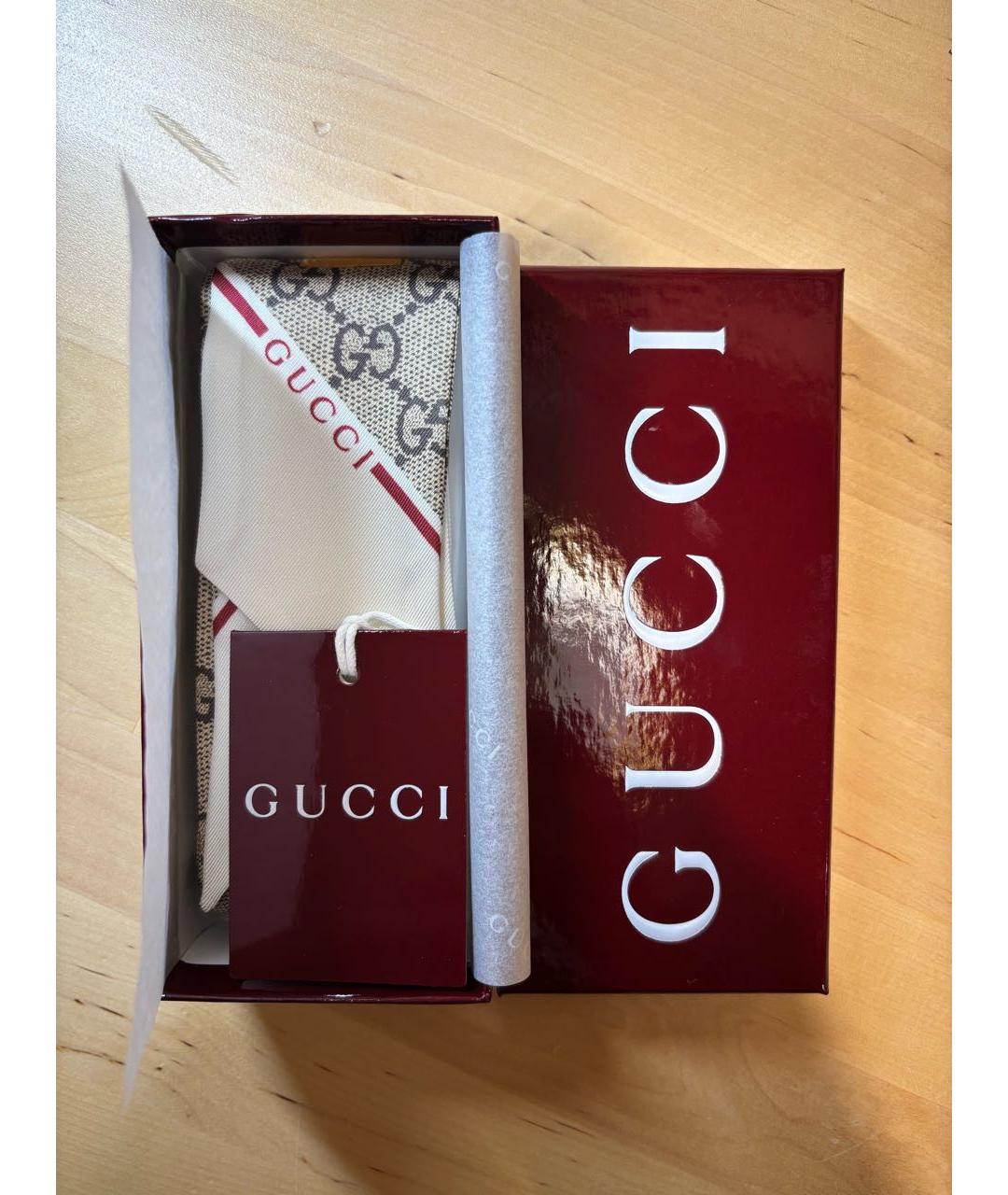 GUCCI Мульти шелковый шарф, фото 6