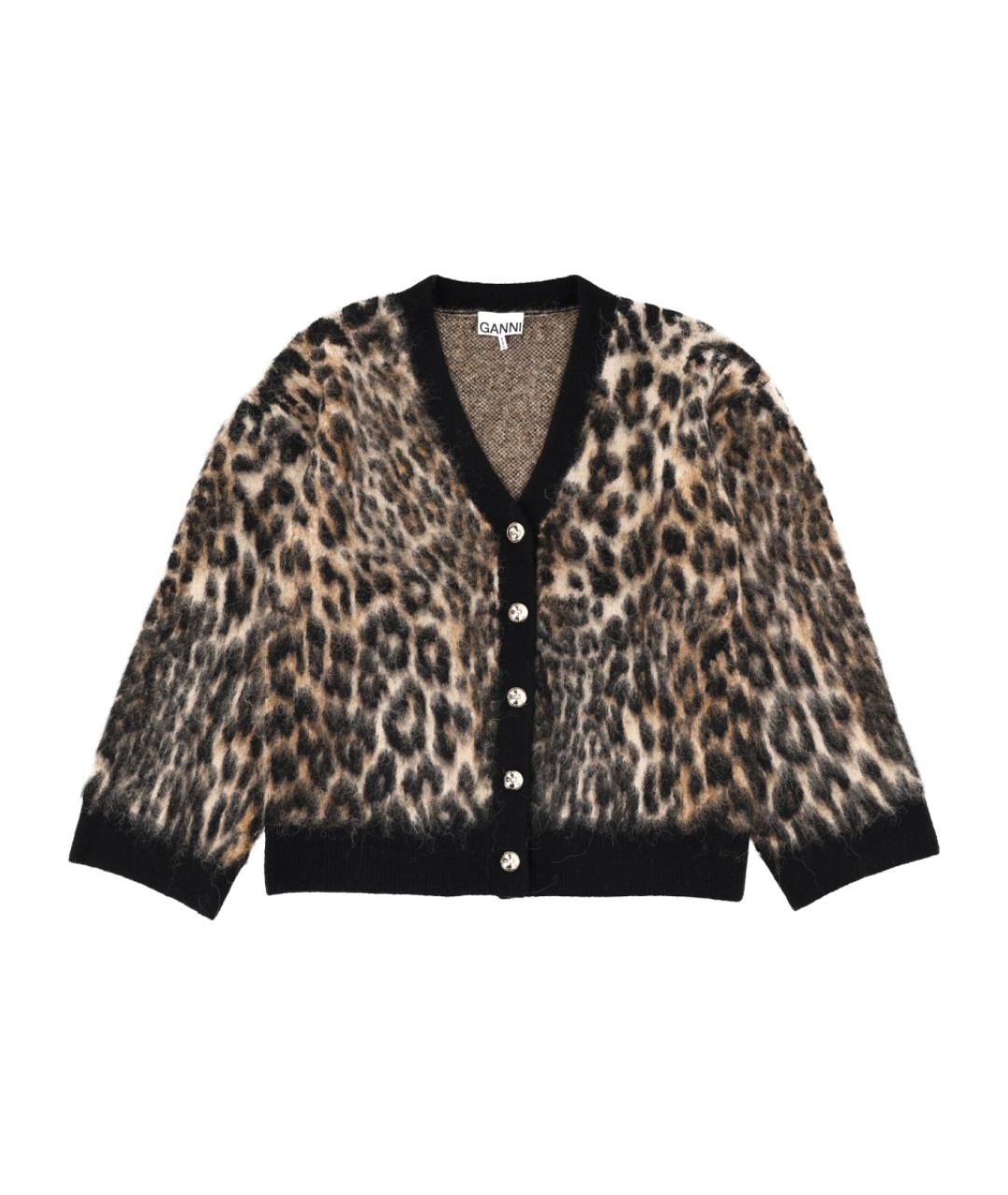 GANNI Мульти шерстяной кардиган, фото 1