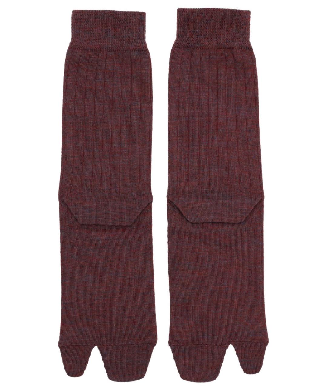 MAISON MARGIELA Бордовые носки, чулки и колготы, фото 2
