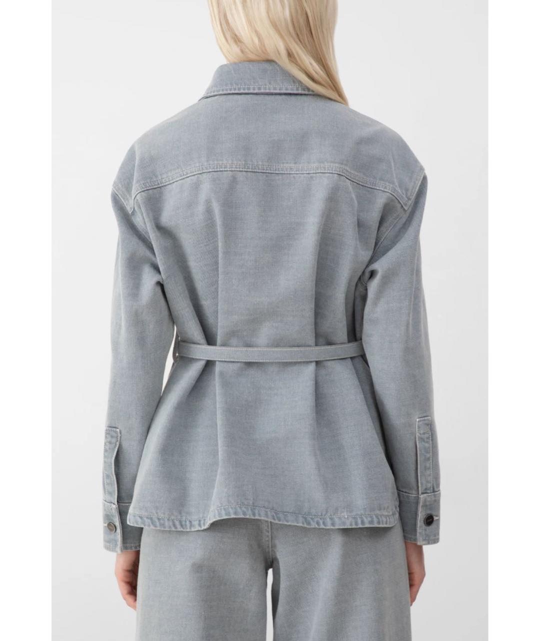 FENDI Голубая хлопковая куртка, фото 4