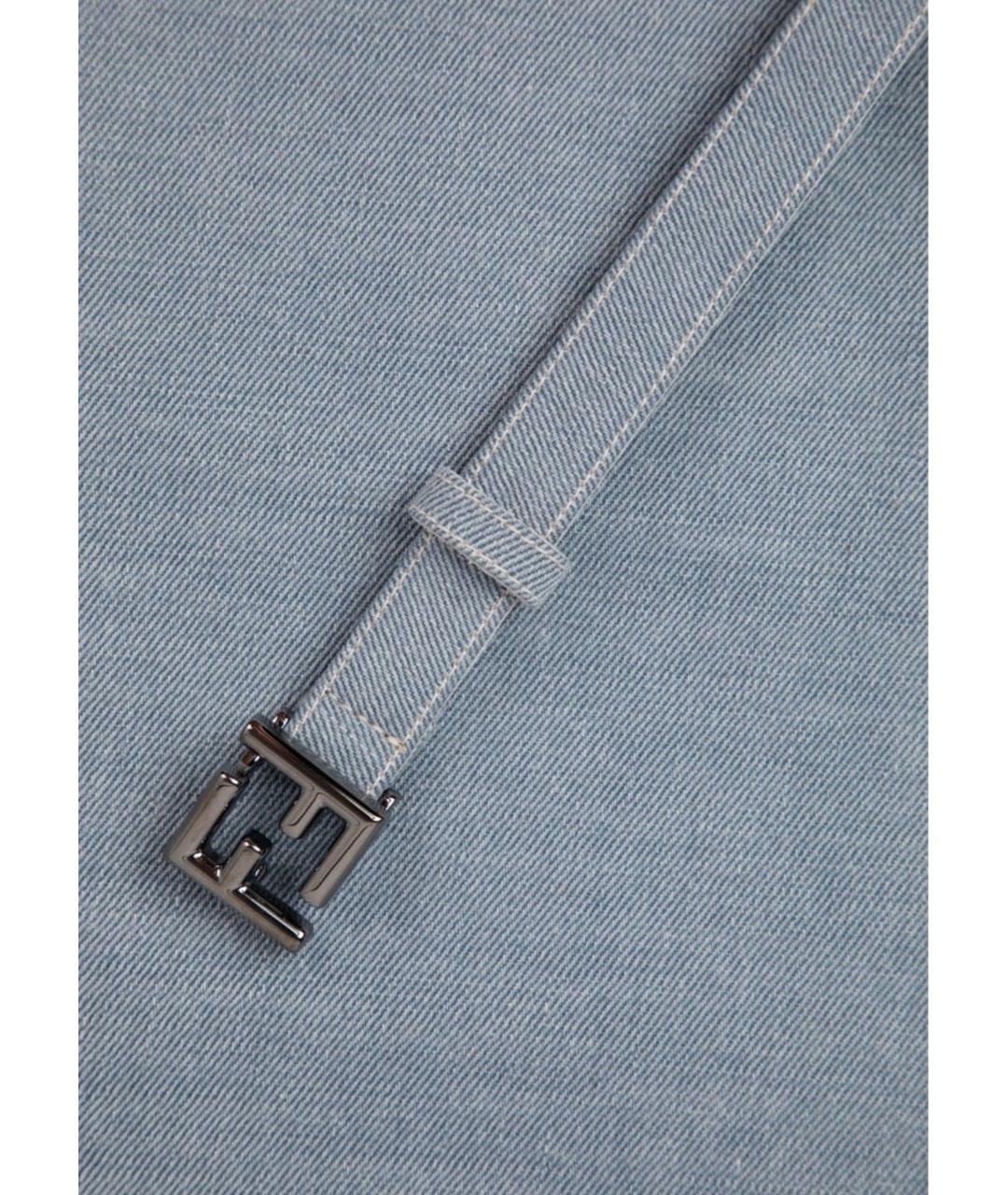 FENDI Голубая хлопковая куртка, фото 6