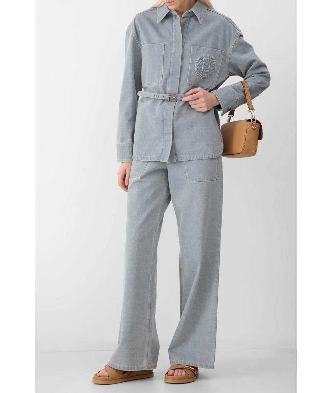 FENDI Голубая хлопковая куртка, фото 7