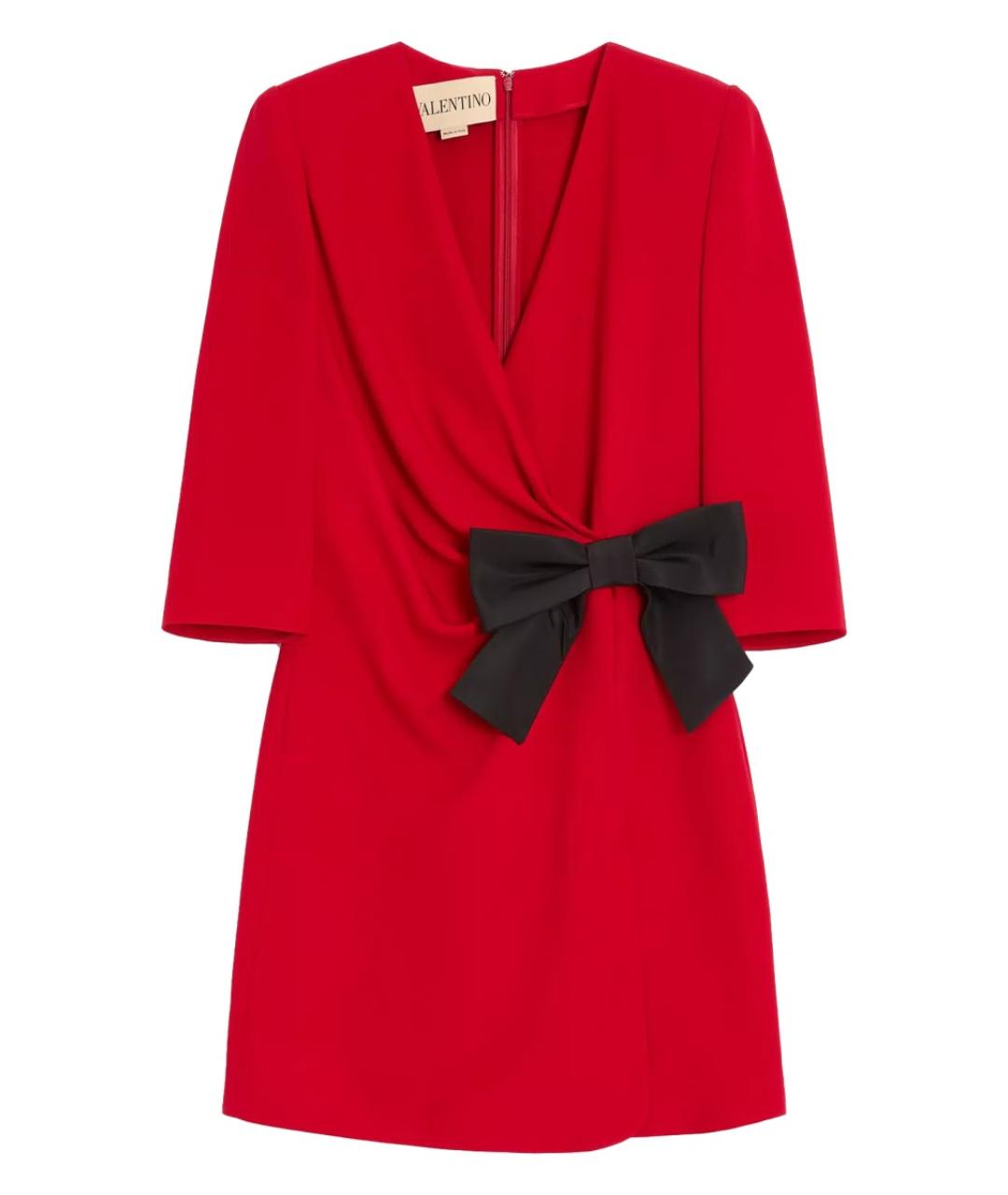 VALENTINO Красное шелковое вечернее платье, фото 1