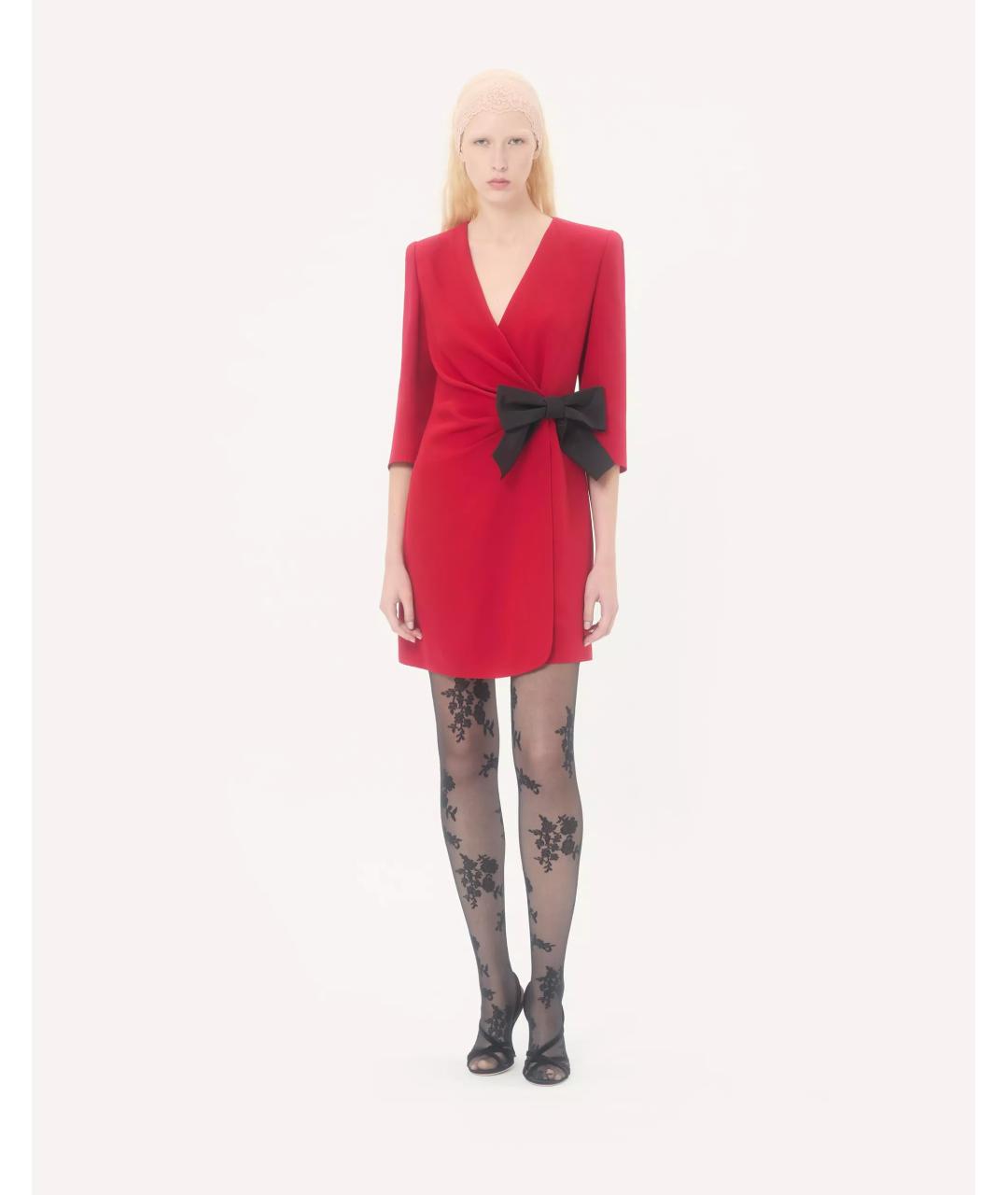 VALENTINO Красное шелковое вечернее платье, фото 2