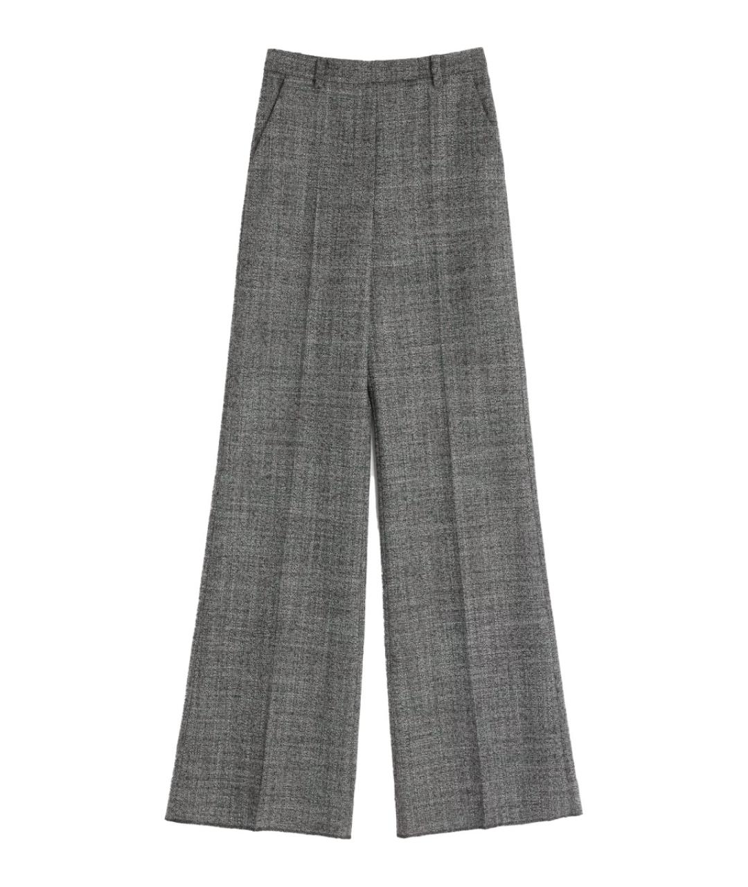 VALENTINO Серые шерстяные прямые брюки, фото 1