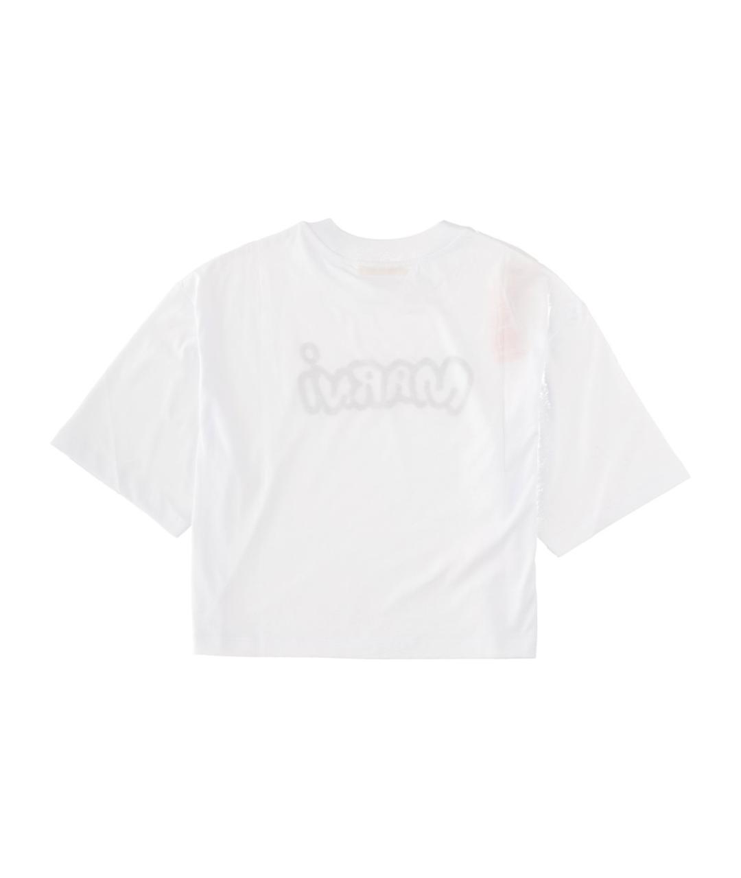 MARNI Белая хлопковая футболка, фото 2