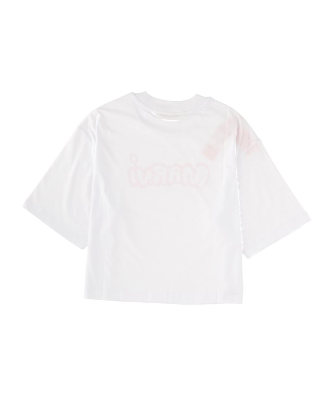 MARNI Белая хлопковая футболка, фото 2