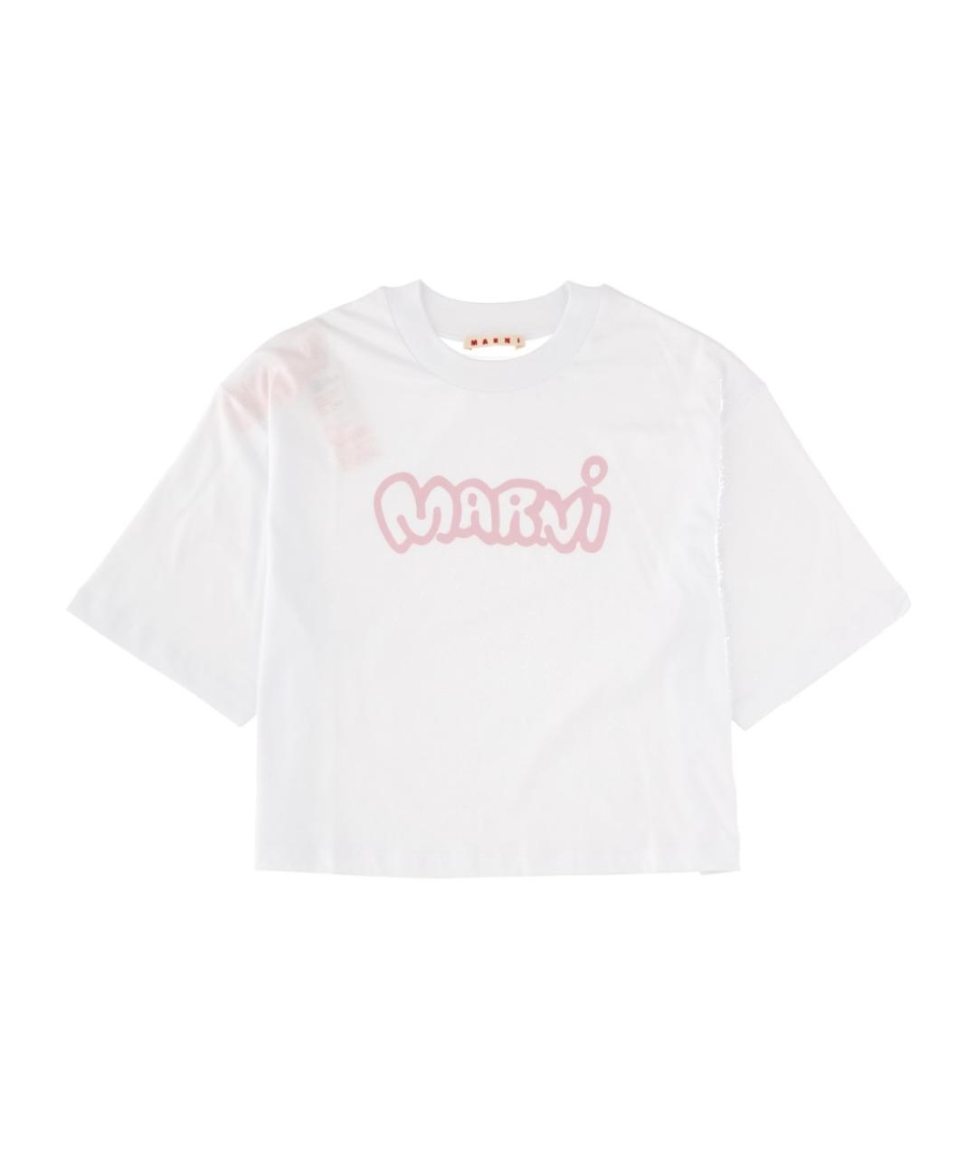 MARNI Белая хлопковая футболка, фото 1