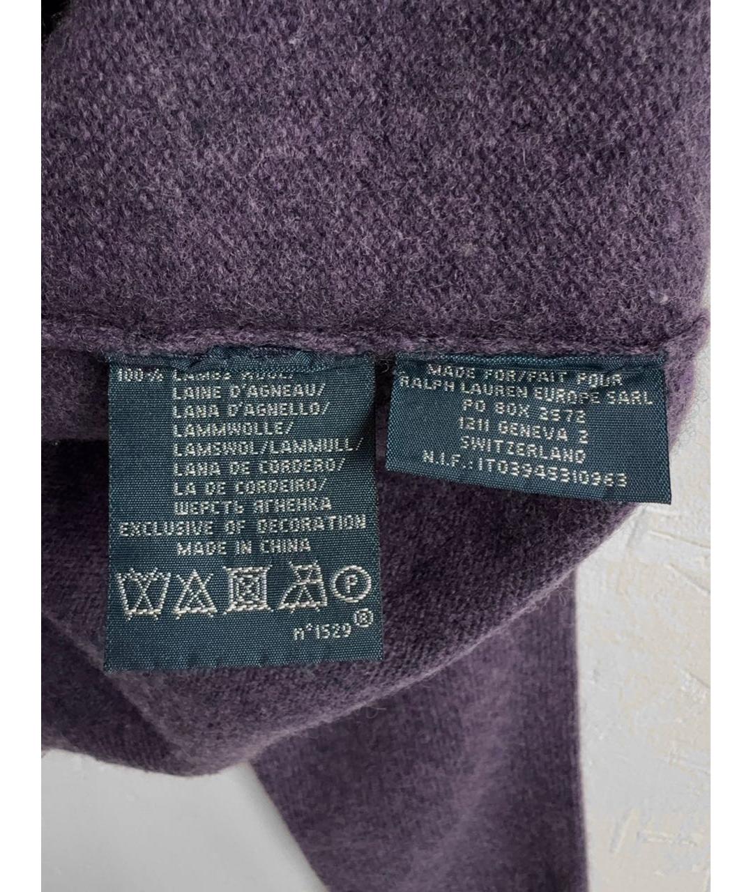 POLO RALPH LAUREN Фиолетовый шерстяной джемпер / свитер, фото 8