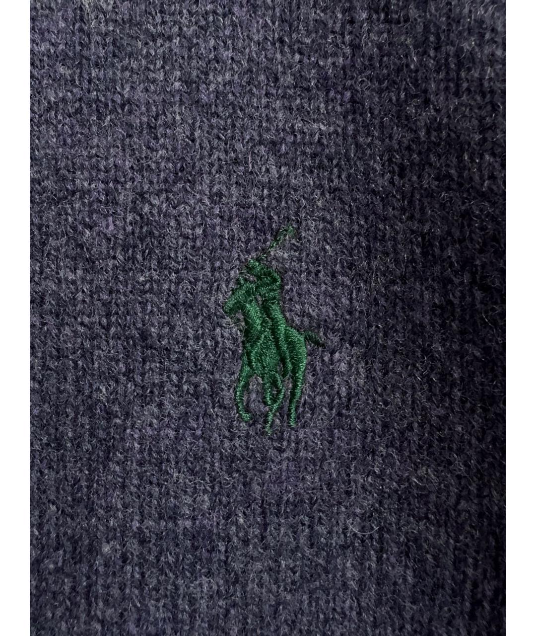 POLO RALPH LAUREN Фиолетовый шерстяной джемпер / свитер, фото 4