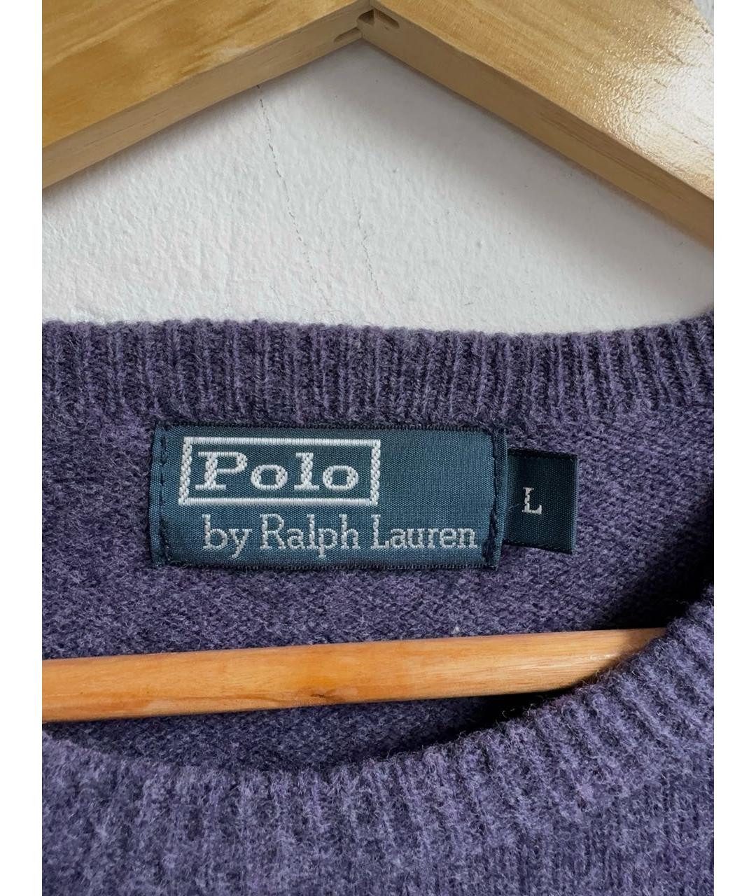 POLO RALPH LAUREN Фиолетовый шерстяной джемпер / свитер, фото 7