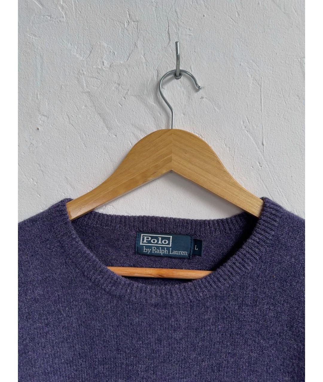 POLO RALPH LAUREN Фиолетовый шерстяной джемпер / свитер, фото 6