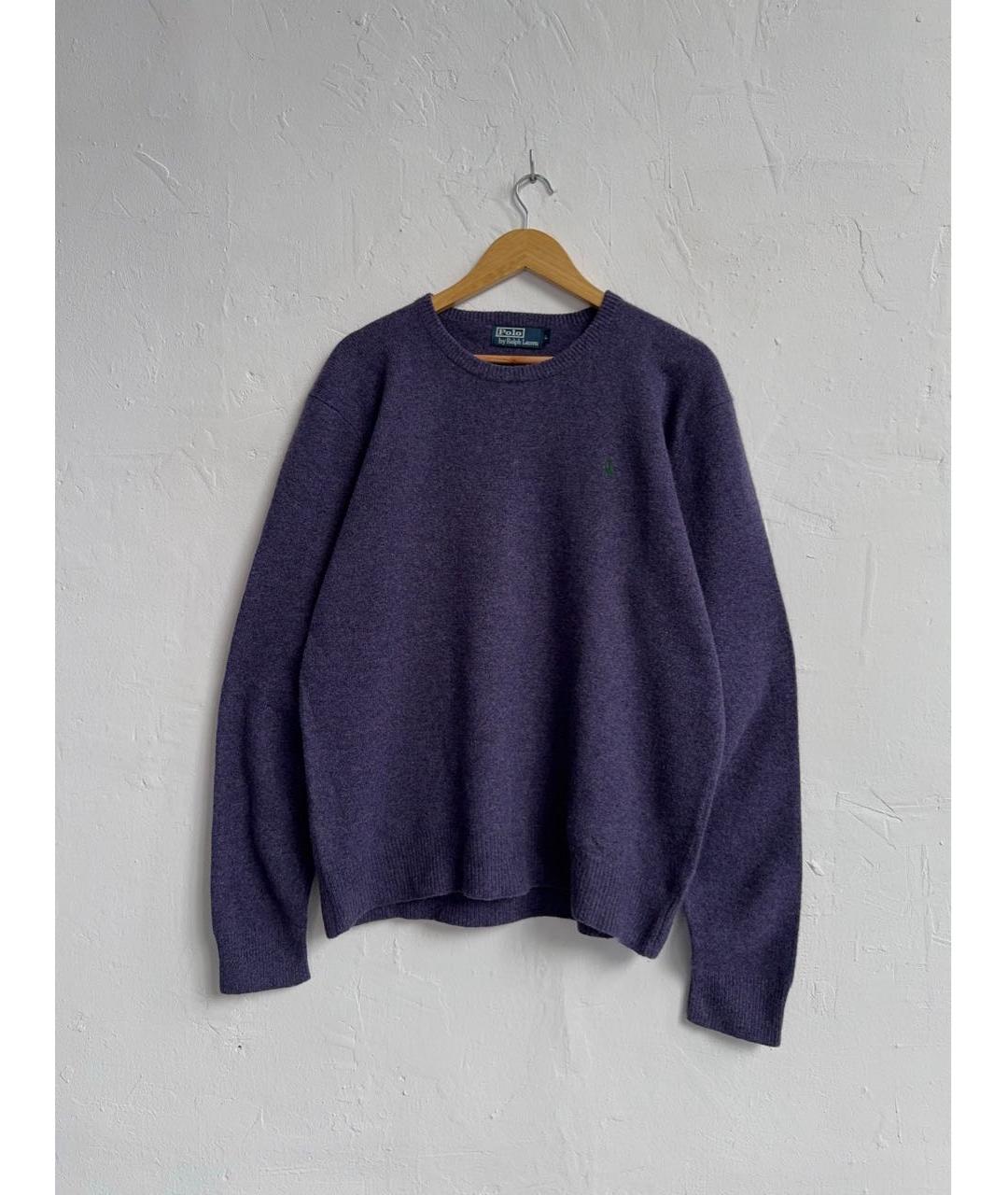 POLO RALPH LAUREN Фиолетовый шерстяной джемпер / свитер, фото 9
