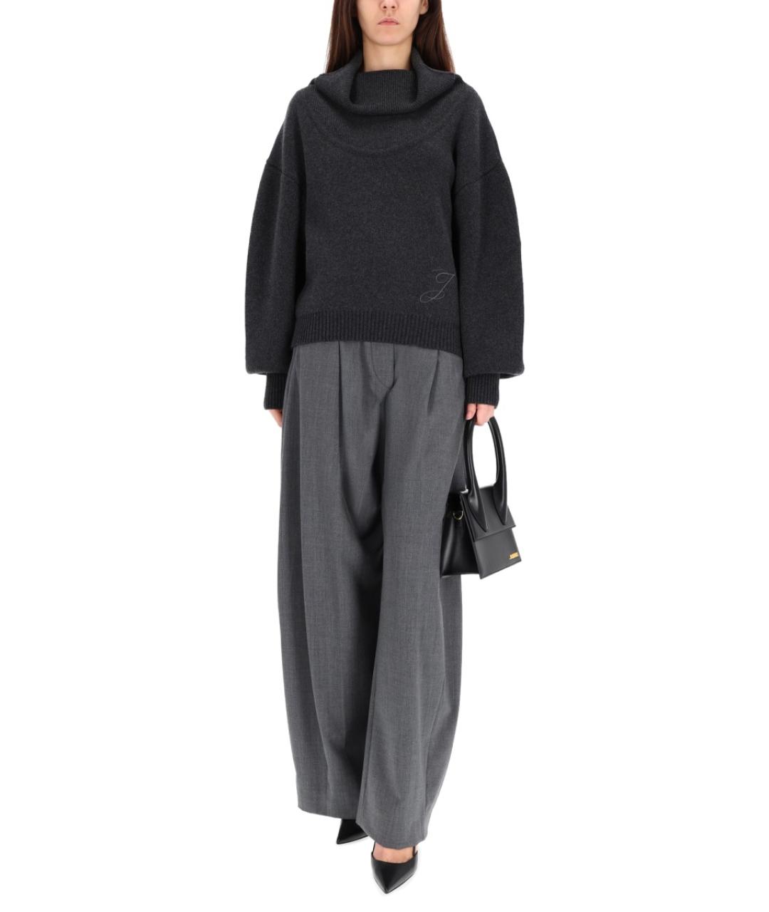 JACQUEMUS Серый шерстяной джемпер / свитер, фото 3