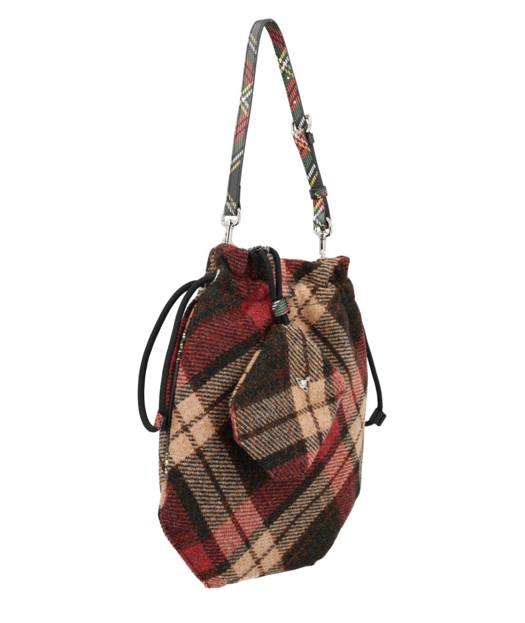VIVIENNE WESTWOOD Мульти шерстяная сумка с короткими ручками, фото 2