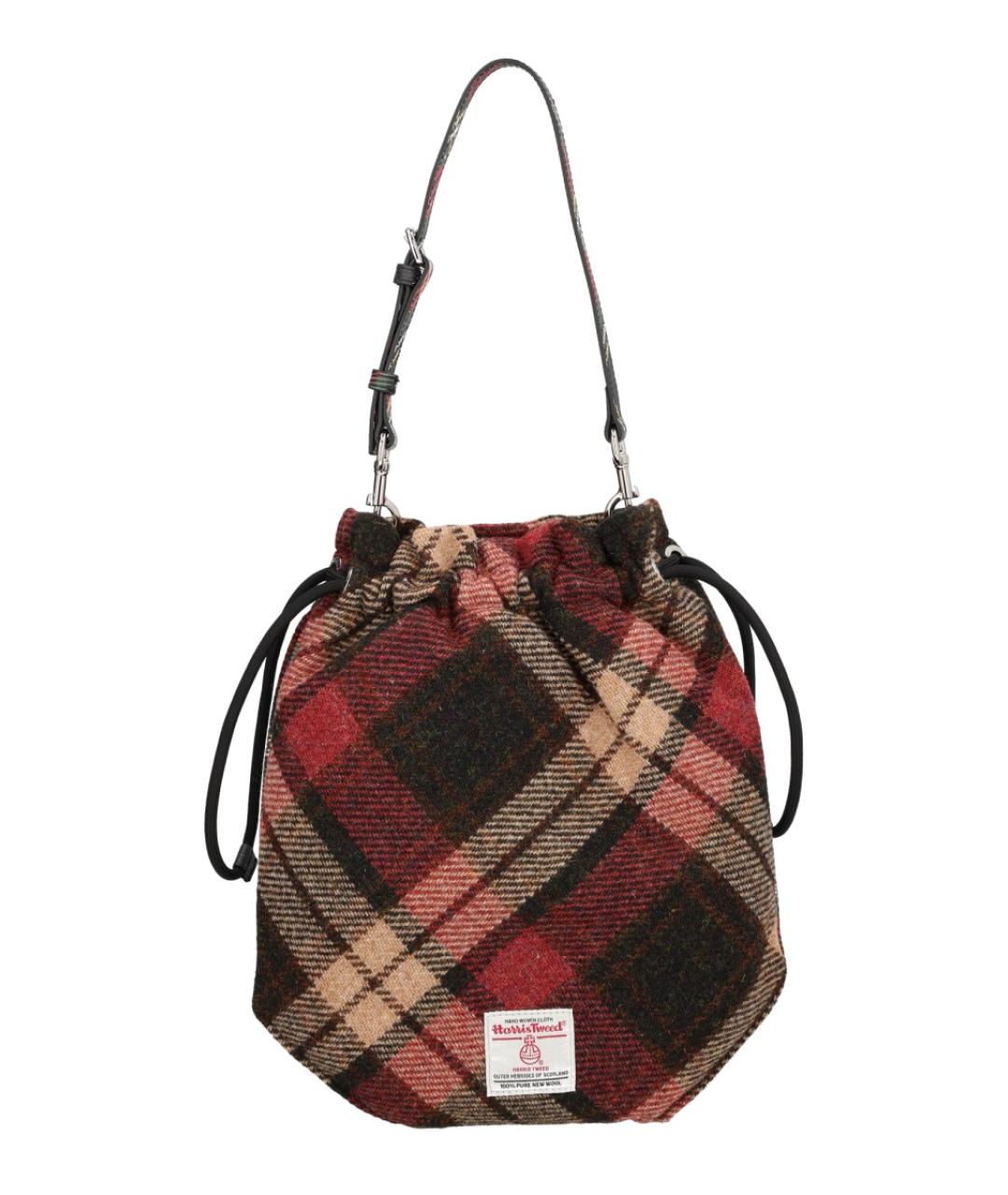 VIVIENNE WESTWOOD Мульти шерстяная сумка с короткими ручками, фото 3