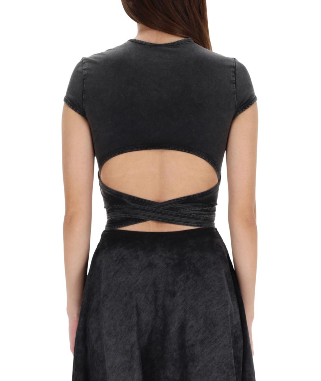 DIESEL Черная хлопковая футболка, фото 3