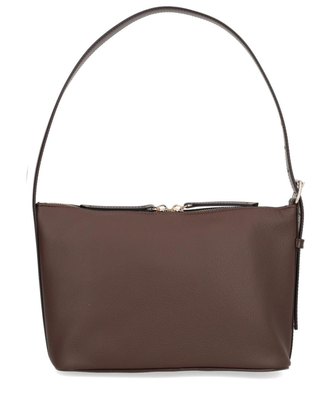 A.P.C. Коричневая кожаная сумка через плечо, фото 3