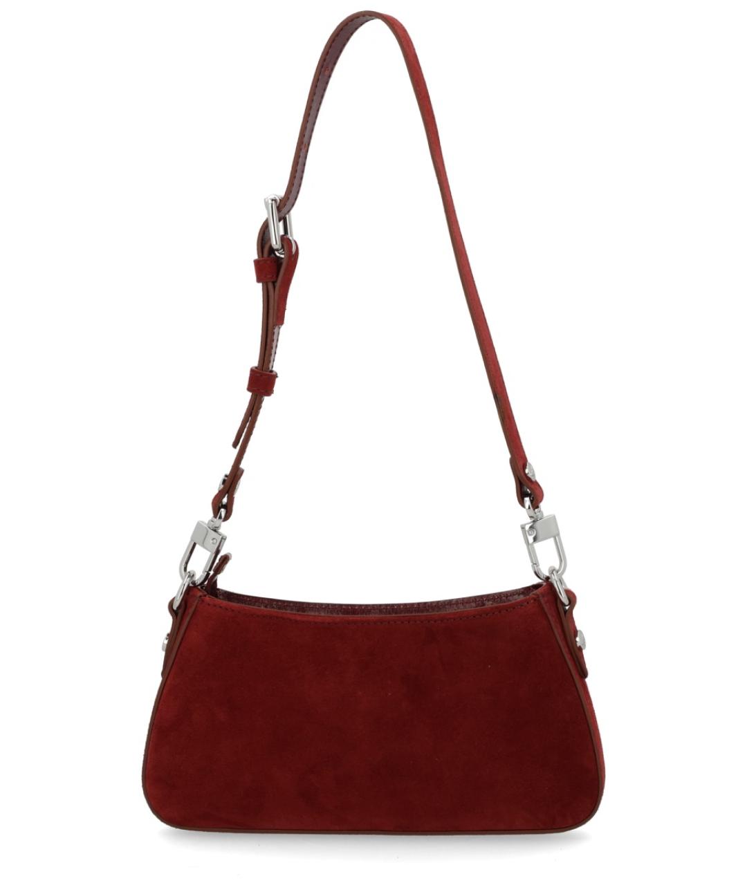VIVIENNE WESTWOOD Бордовая замшевая сумка через плечо, фото 3