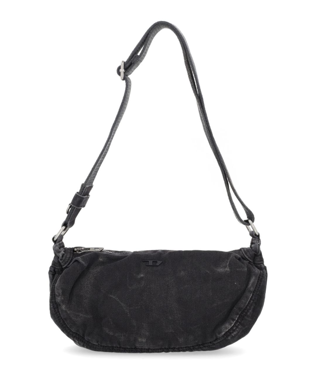 DIESEL Черная хлопковая сумка через плечо, фото 1