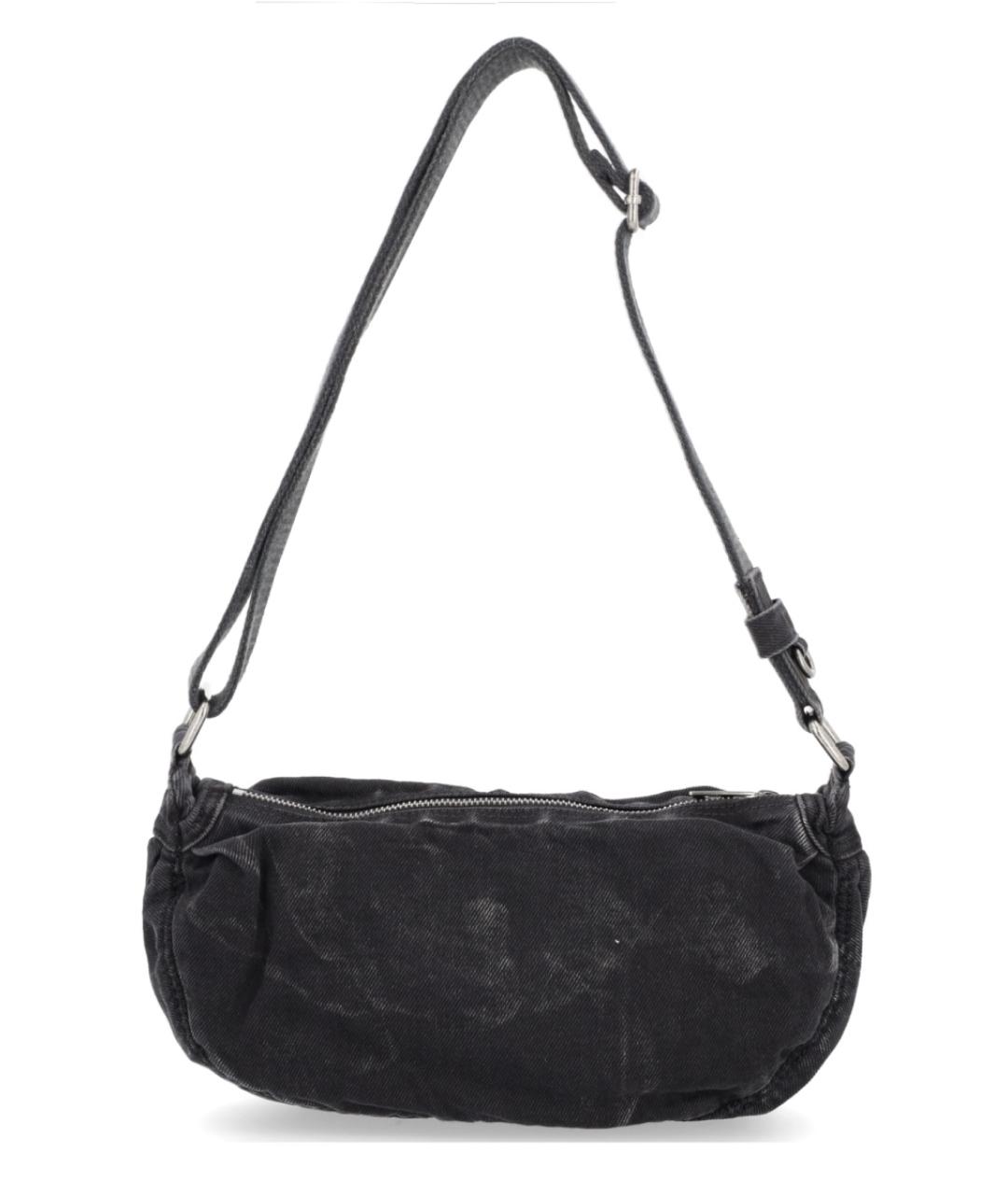 DIESEL Черная хлопковая сумка через плечо, фото 2