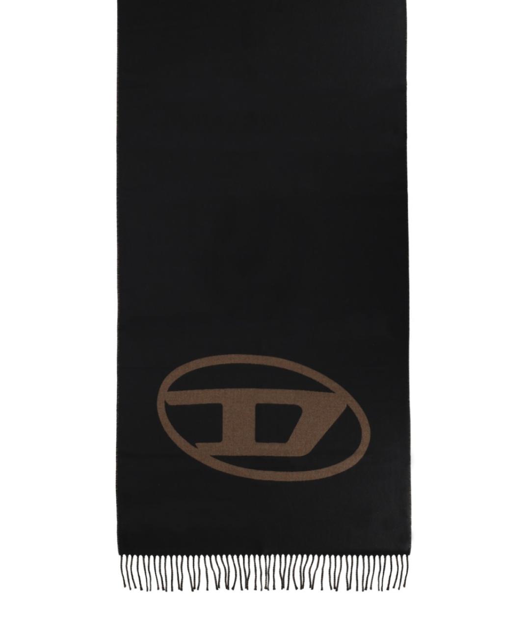 DIESEL Коричневый шерстяной шарф, фото 2