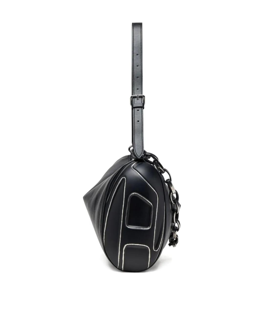 DIESEL Черная сумка через плечо из искусственной кожи, фото 4