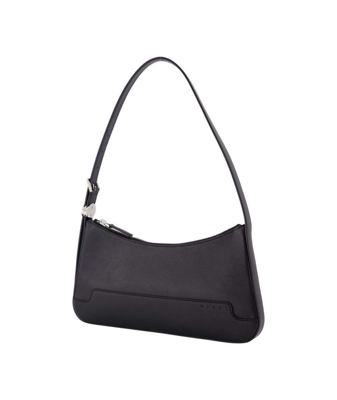 MARNI Черная кожаная сумка через плечо, фото 2