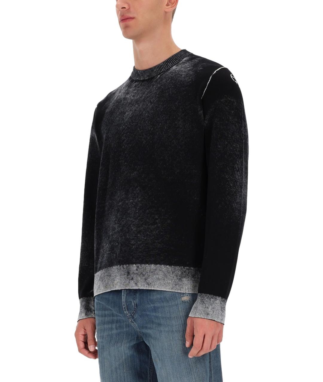 DIESEL Черный хлопковый джемпер / свитер, фото 5