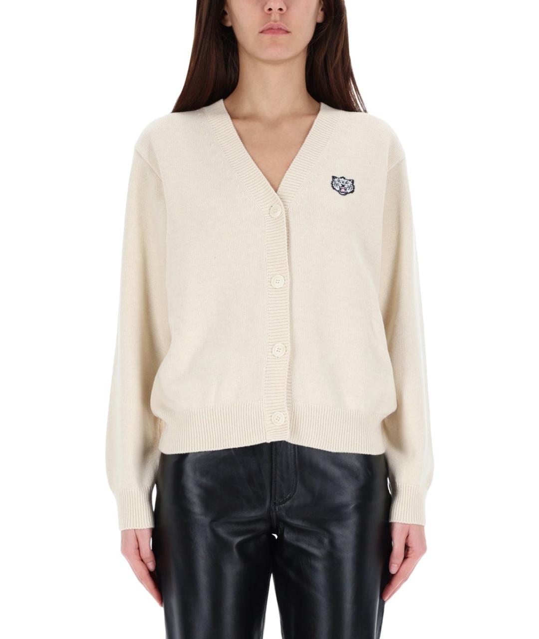 KENZO Бежевый шерстяной кардиган, фото 2