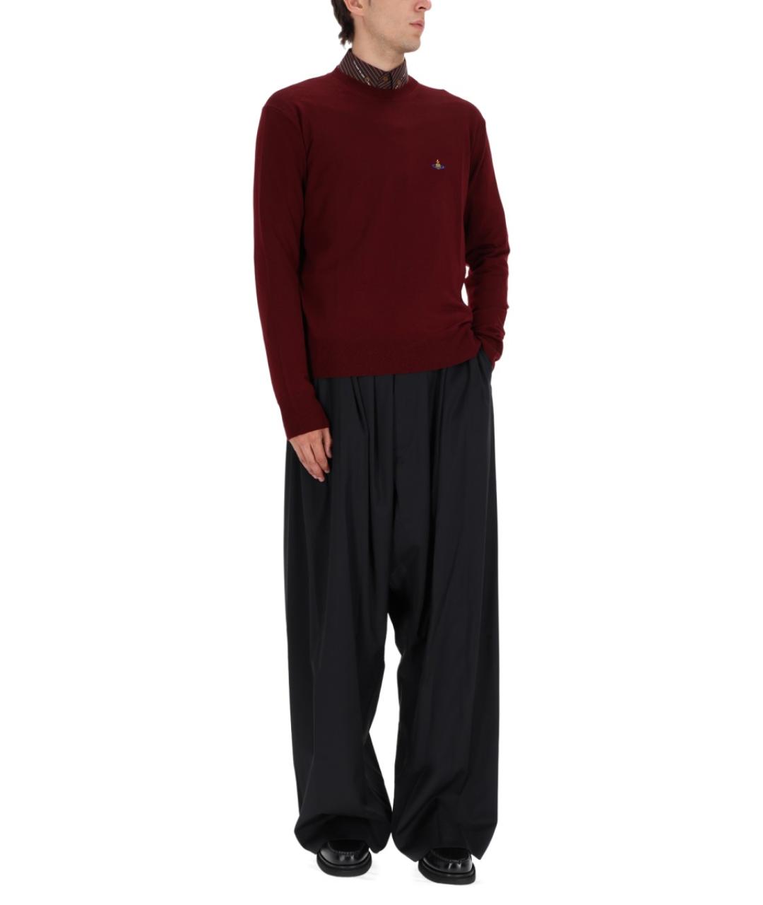 VIVIENNE WESTWOOD Бордовый шерстяной джемпер / свитер, фото 2