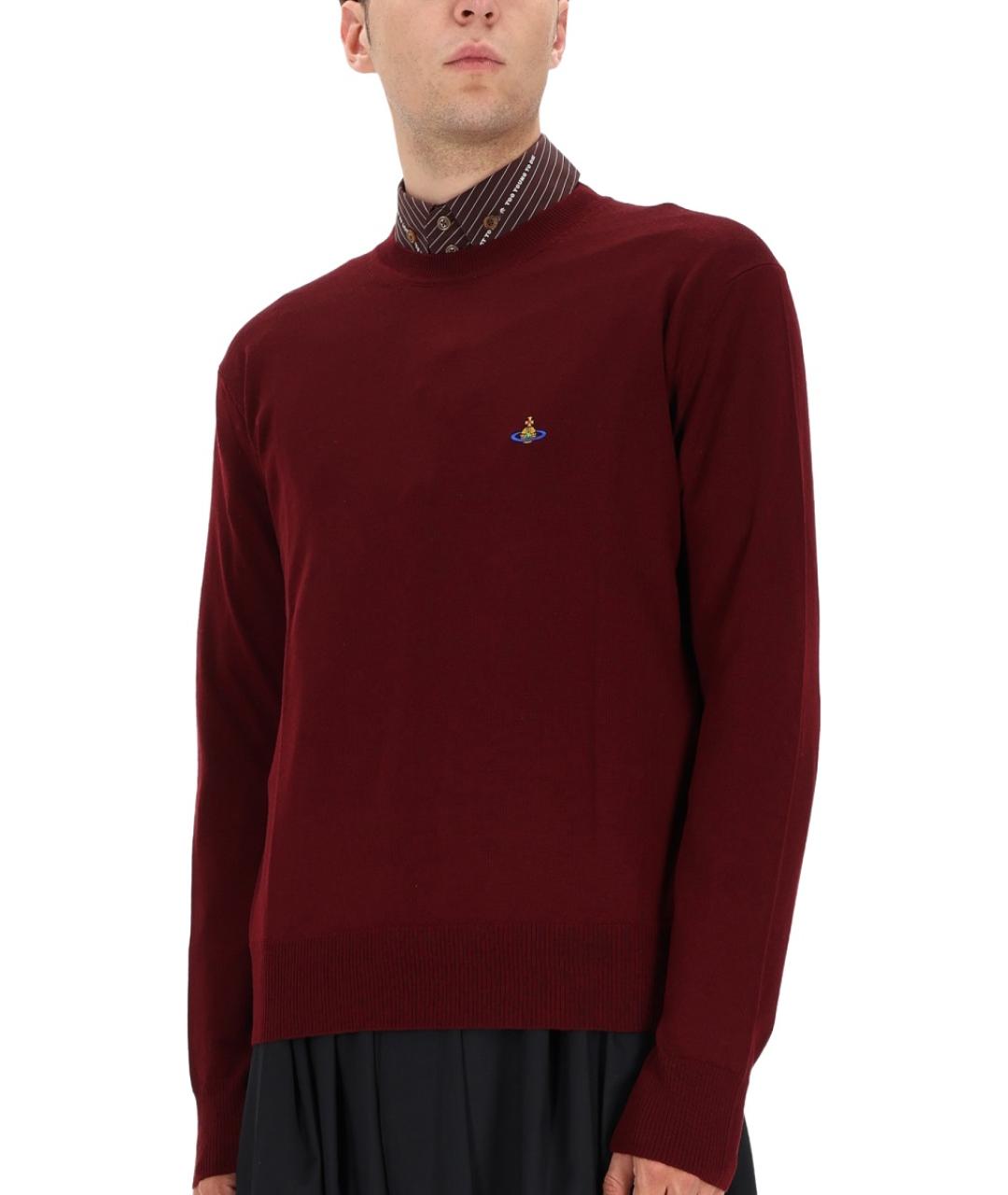 VIVIENNE WESTWOOD Бордовый шерстяной джемпер / свитер, фото 4