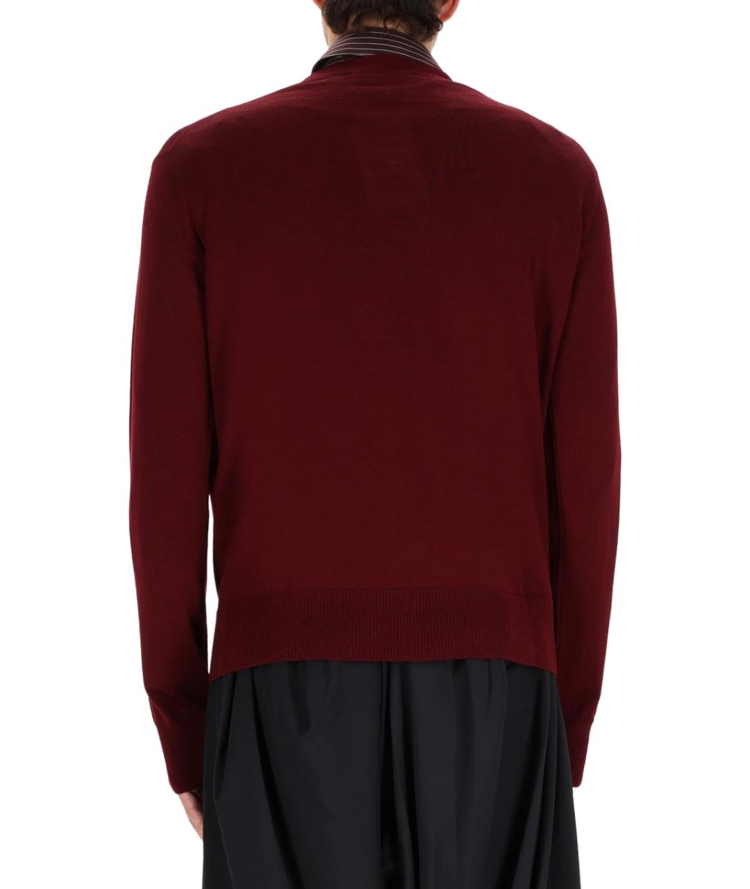 VIVIENNE WESTWOOD Бордовый шерстяной джемпер / свитер, фото 3