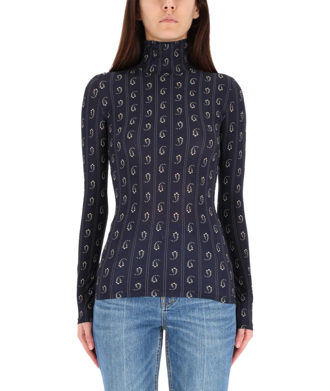 TORY BURCH Синяя вискозная водолазка, фото 4