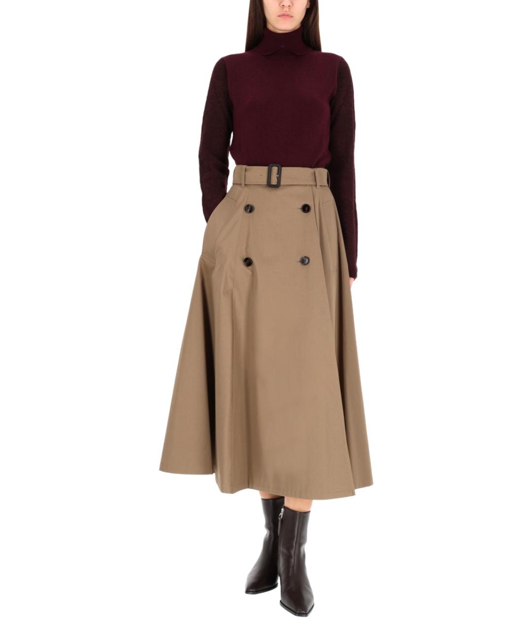 BURBERRY Бордовый шерстяной джемпер / свитер, фото 3