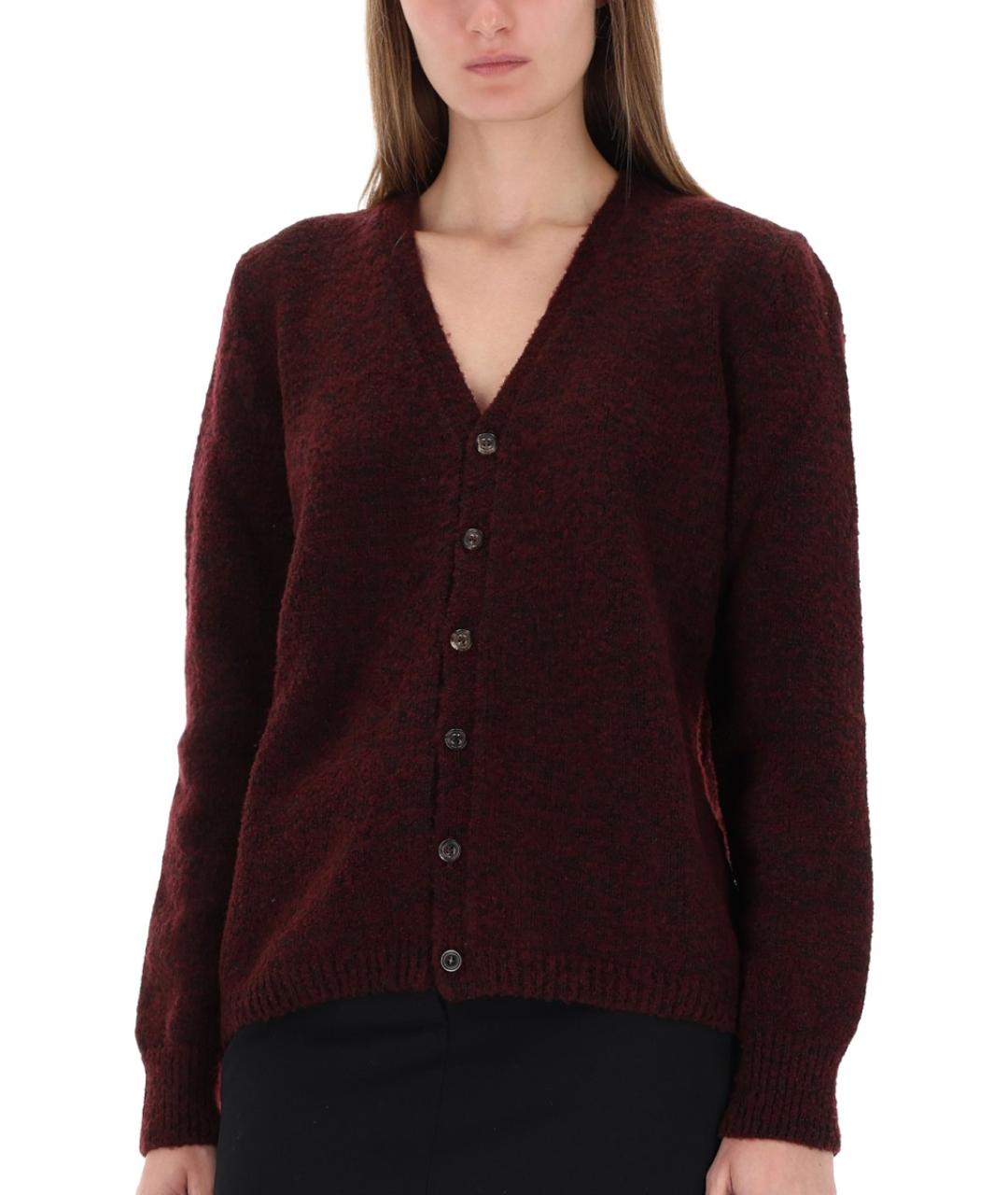 MAISON MARGIELA Бордовый шерстяной кардиган, фото 4