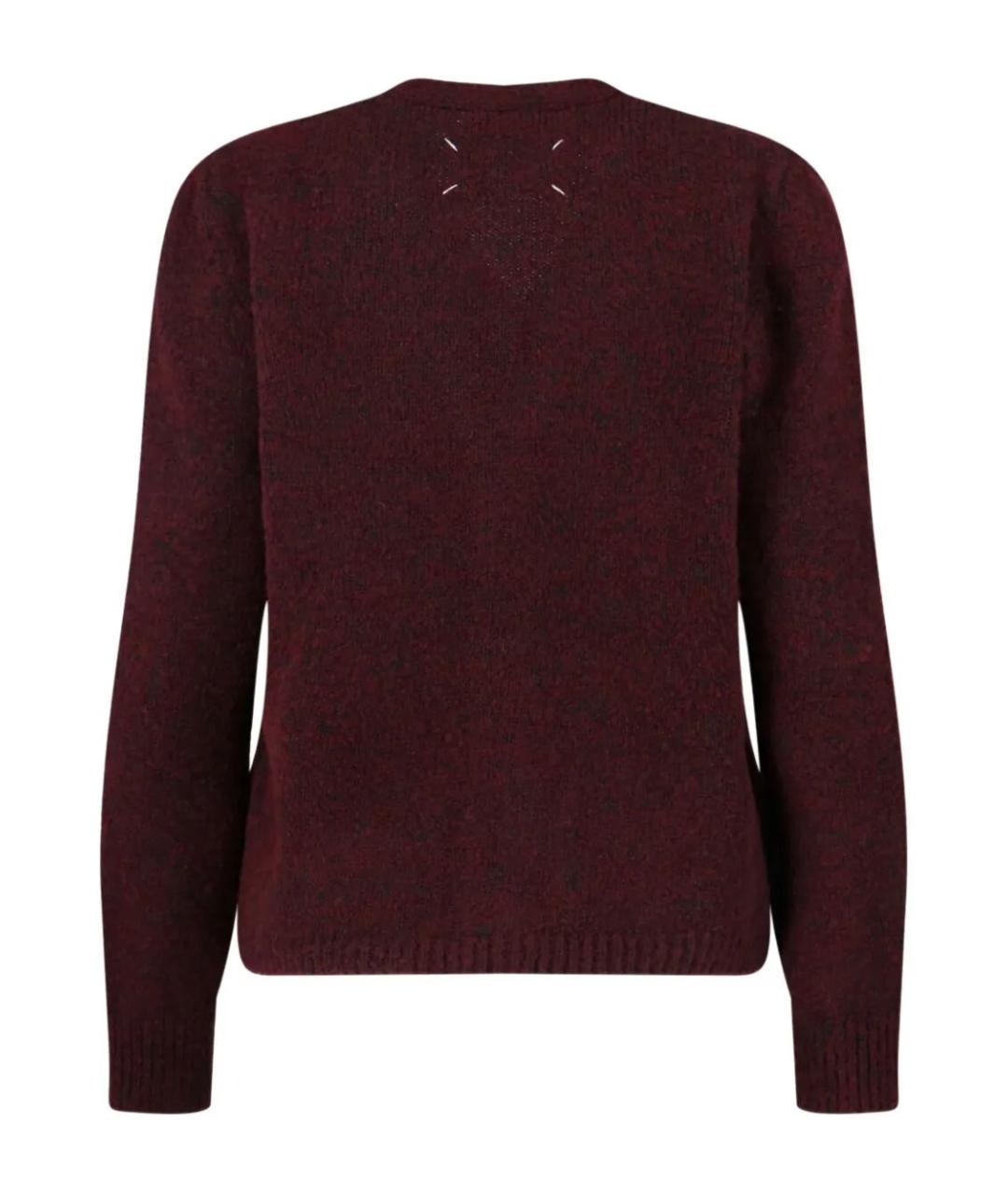 MAISON MARGIELA Бордовый шерстяной кардиган, фото 2