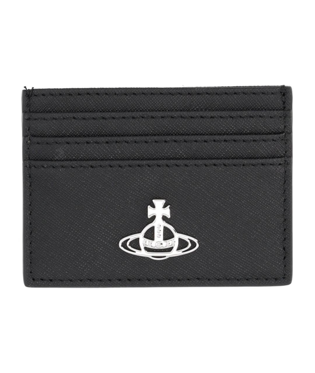 VIVIENNE WESTWOOD Черный кожаный кардхолдер, фото 1
