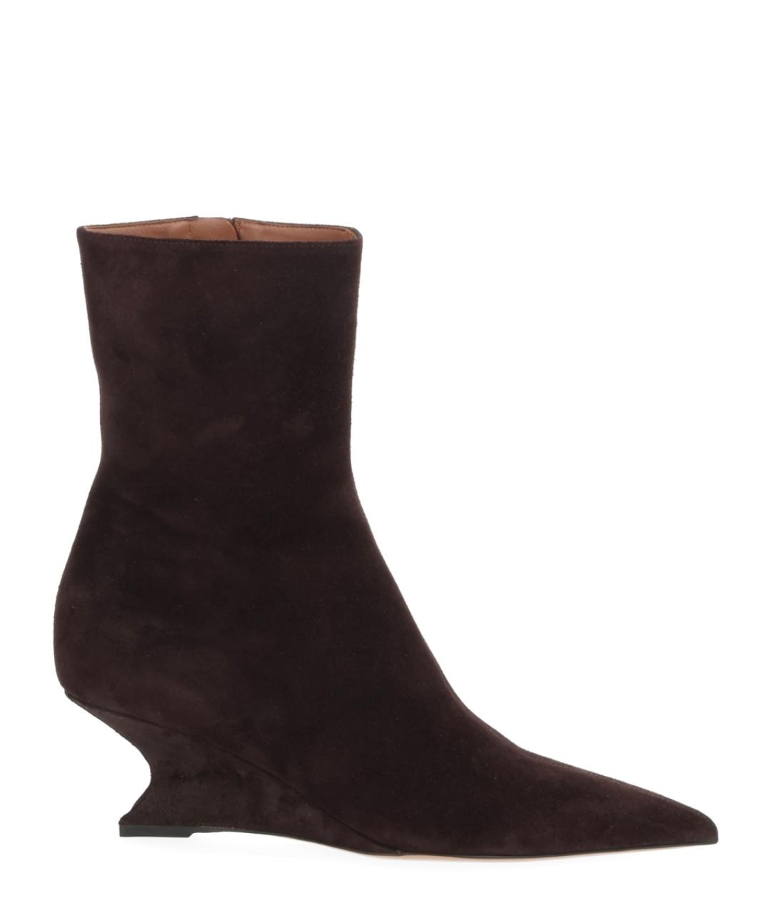 PARIS TEXAS Коричневые замшевые ботильоны, фото 1