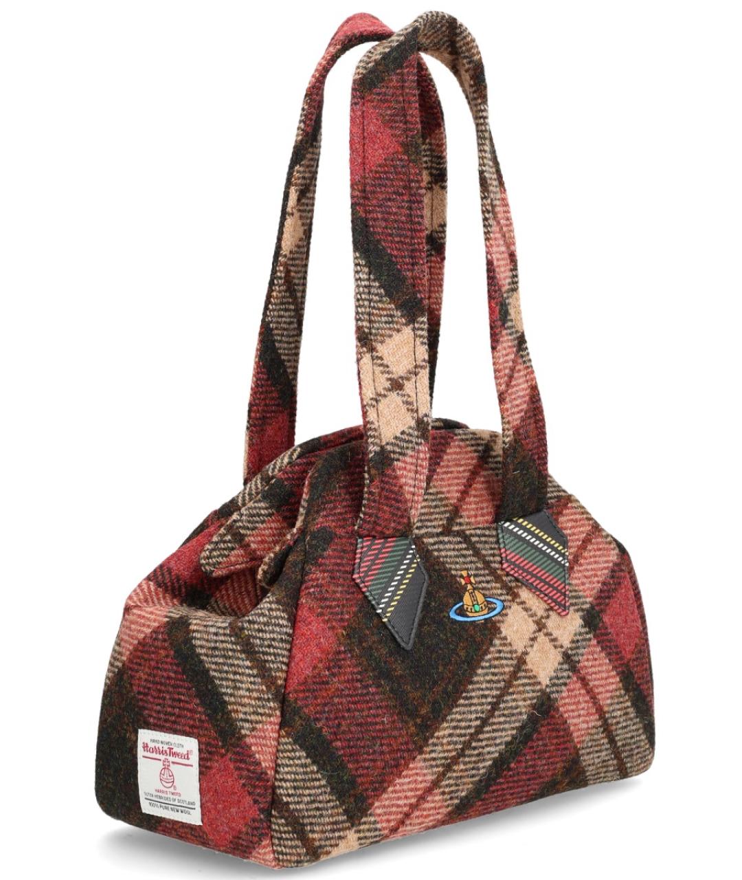 VIVIENNE WESTWOOD Мульти шерстяная сумка тоут, фото 3