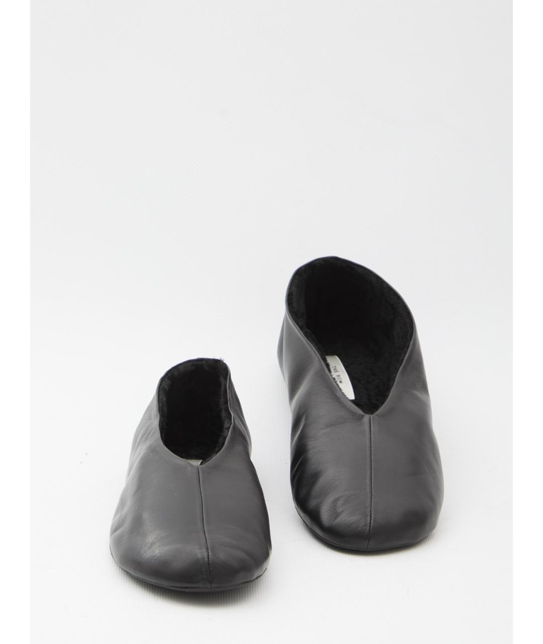 THE ROW Черные кожаные балетки, фото 5