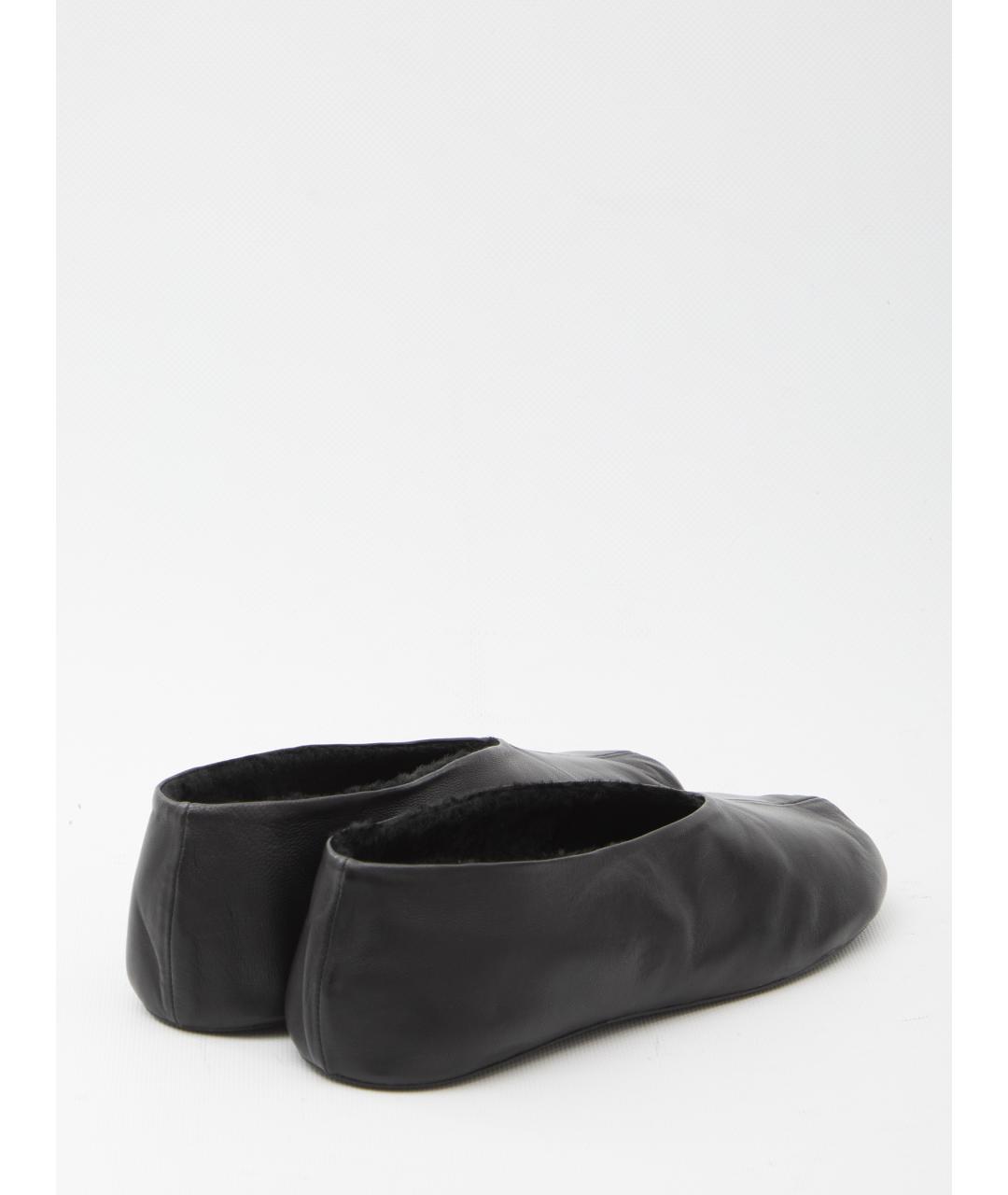 THE ROW Черные кожаные балетки, фото 3