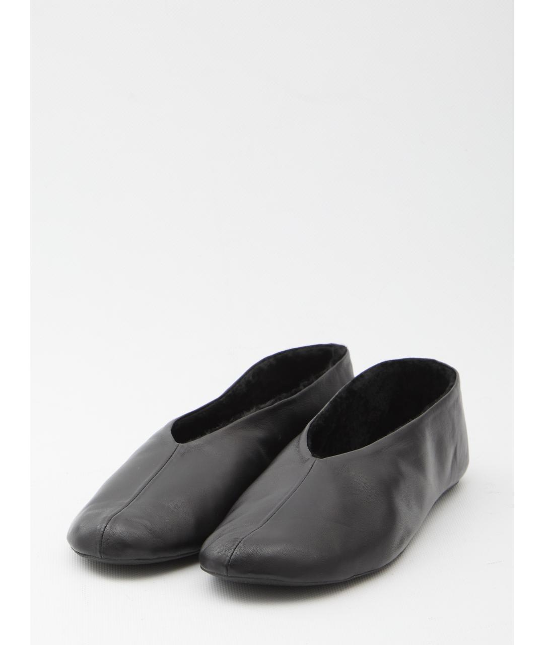 THE ROW Черные кожаные балетки, фото 2