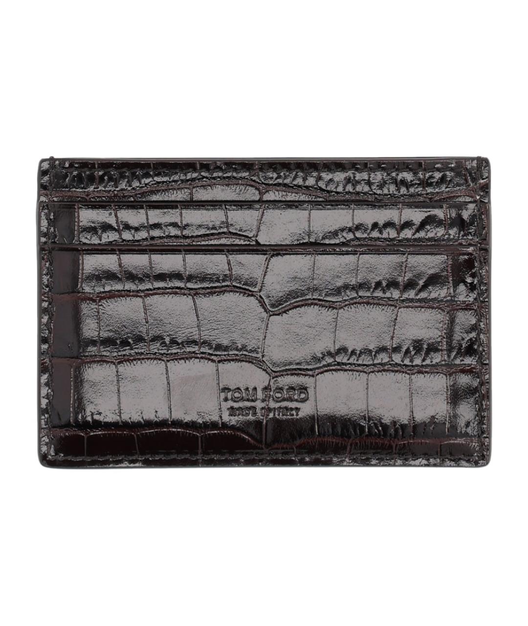 TOM FORD Коричневый кожаный кардхолдер, фото 1