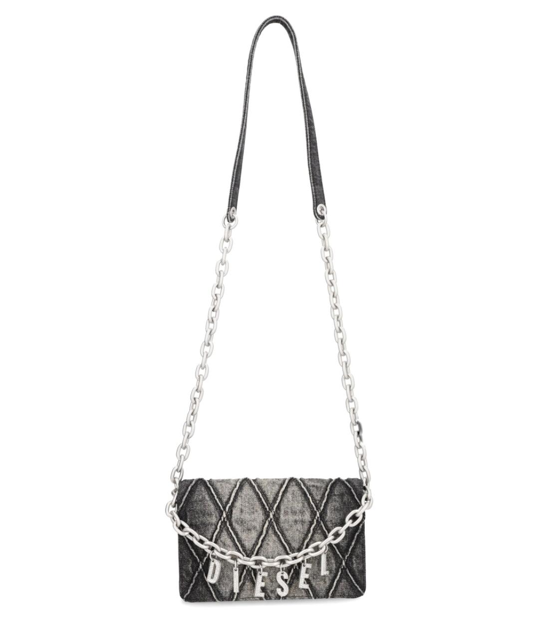 DIESEL Черная хлопковая сумка через плечо, фото 1