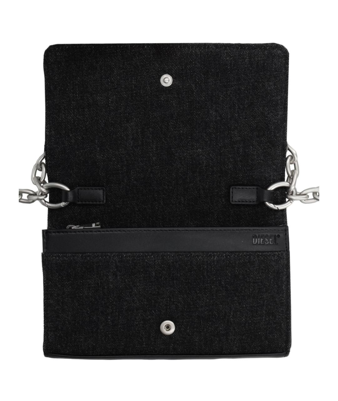 DIESEL Черная хлопковая сумка через плечо, фото 4