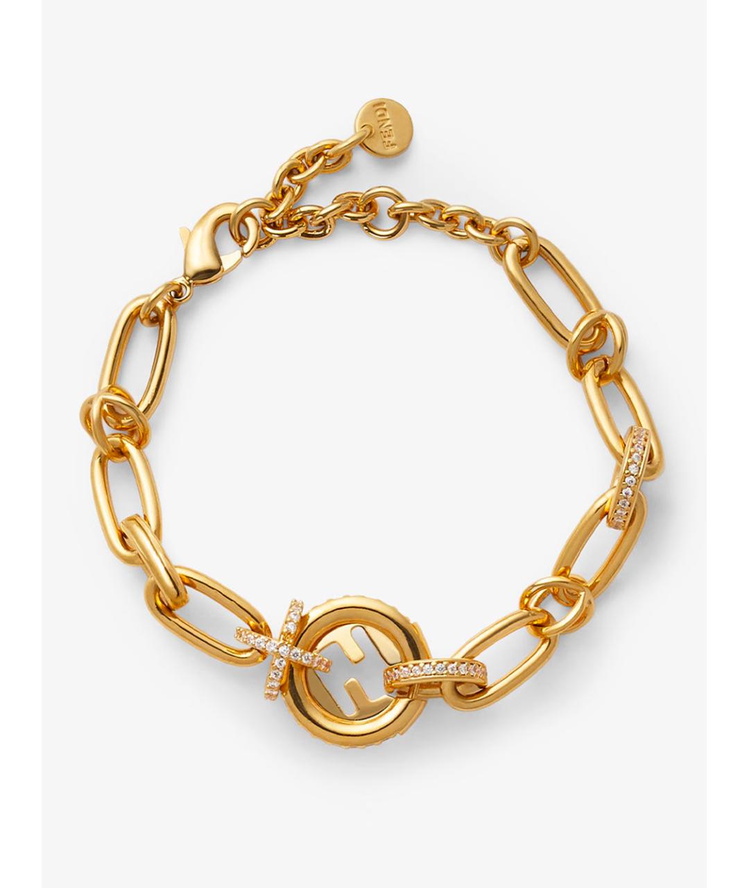 FENDI Золотой латунный браслет, фото 2